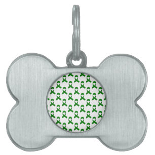 Médaillons Pour Animaux Domestiques Motif de ruban vert