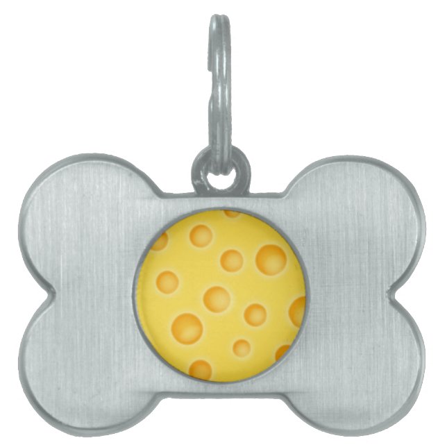 Médaillons Pour Animaux Domestiques Motif de texture au fromage suisse (Devant)