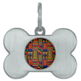 Médaillons Pour Animaux Domestiques Motif de tissu Kente de style africain