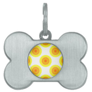 Médaillons Pour Animaux Domestiques Motif de tournesol personnalisé