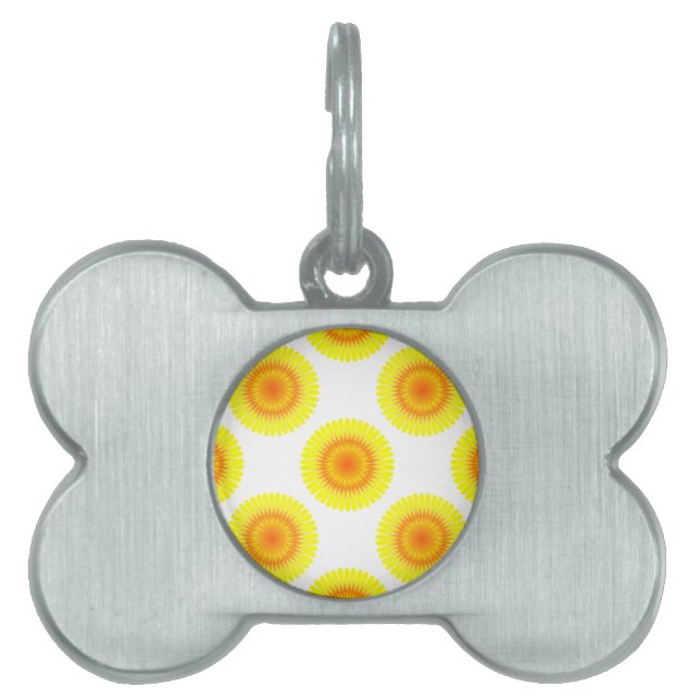 Médaillons Pour Animaux Domestiques Motif de tournesol personnalisé (Devant)