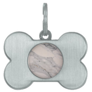 Médaillons Pour Animaux Domestiques Motif moderne en marbre noir gris rose