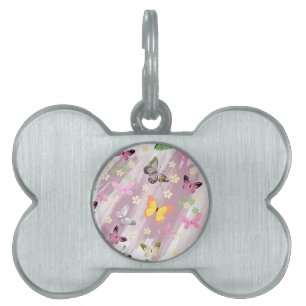 Médaillons Pour Animaux Domestiques Motif papillon 7