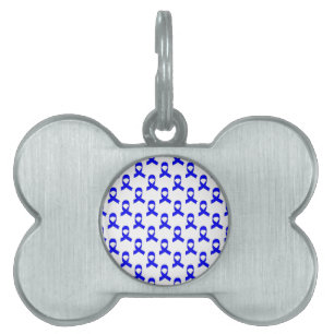 Médaillons Pour Animaux Domestiques Motif Ruban Bleu