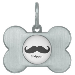 Médaillons Pour Animaux Domestiques moustache drôle