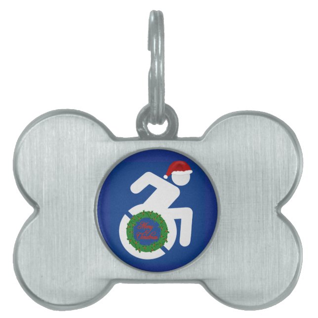 Médaillons Pour Animaux Domestiques Noël Handicapé (Devant)
