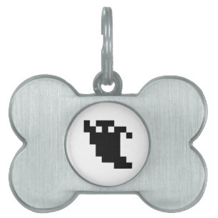 Médaillons Pour Animaux Domestiques Ombre fantôme de 8 bits Pixel