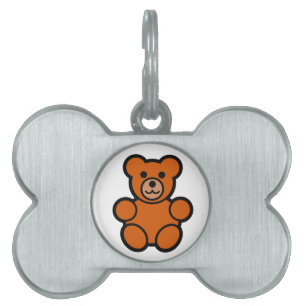 Médaillons Pour Animaux Domestiques Ours de nounours mignon de bande dessinée
