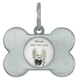 Médaillons Pour Animaux Domestiques Panda In Bamboo