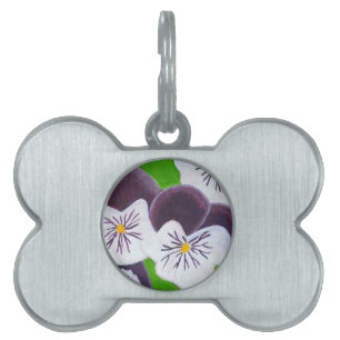 Médaillons Pour Animaux Domestiques Pansies