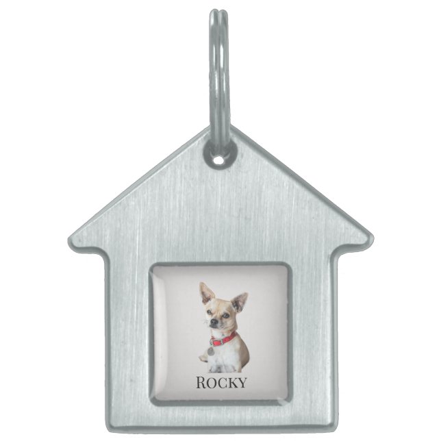 Médaillons Pour Animaux Domestiques Personalized Dog Photo | Custom Pet Name  (Devant)