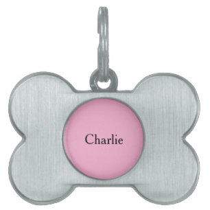 Médaillons Pour Animaux Domestiques Personnalisé Nom Photo Art Light Rose