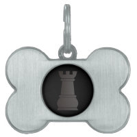 Pièce d'échecs noire de roche