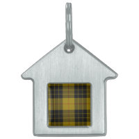 Plaque noire jaune tartan MacLeod