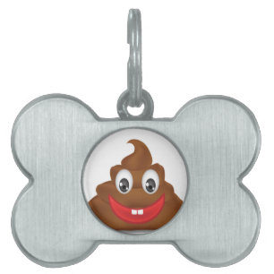 Médaillons Pour Animaux Domestiques poo emojis