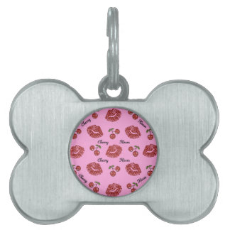 Médaillons Pour Animaux Domestiques RAB Rockabilly Cherry Kisses on Pink