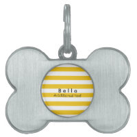Rayures Jaunes & Blanches Moderne Personnalisé Ray