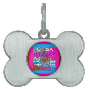 Médaillons Pour Animaux Domestiques Retro USA Stronger Together Abstrait Art Print