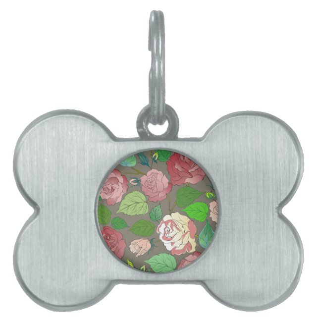Médaillons Pour Animaux Domestiques Rose 30 (Devant)