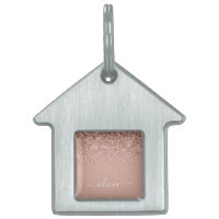 Rose Gold Blush Pink Parties scintillant Script Mo