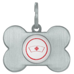 Médaillons Pour Animaux Domestiques rouge médical  urgence hôpital infirmière croix