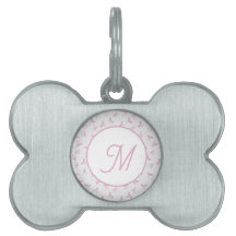 Ruban aquarelle rose Coquette frangée monogrammé