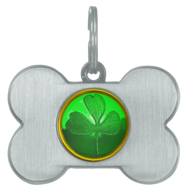 MÉDAILLONS POUR ANIMAUX DOMESTIQUES SAINT PATRICK'S CELTIC HEART, SHAMROCK (Devant)