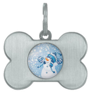 Médaillons Pour Animaux Domestiques Snowman