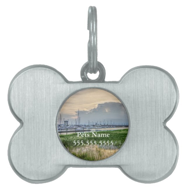 Médaillons Pour Animaux Domestiques Soirée À Charleston Harbour (Devant)