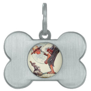 Médaillons Pour Animaux Domestiques Springtime, garçon 1935 avec le lapin