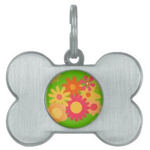 Médaillons Pour Animaux Domestiques super mod floral