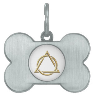 Médaillons Pour Animaux Domestiques Symbole "à trois dimensions" d'or de trinité