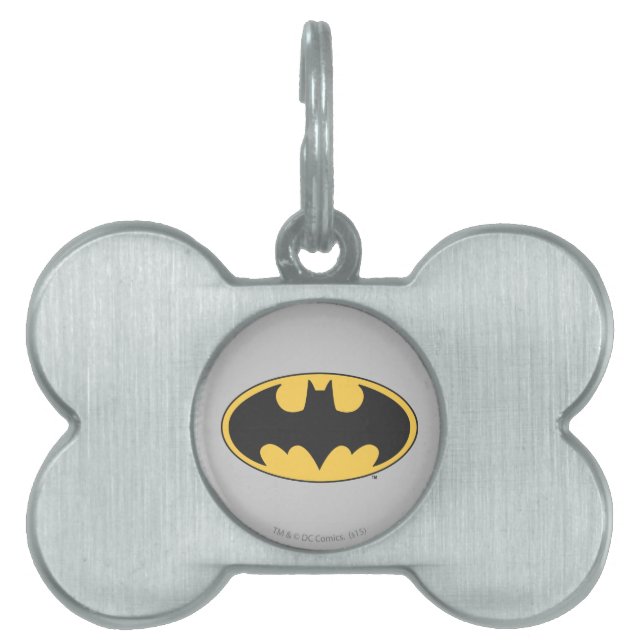 Médaillons Pour Animaux Domestiques Symbole Batman | Logo ovale (Devant)