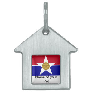 Médaillons Pour Animaux Domestiques Tag d'animal de compagnie avec le drapeau de Dalla