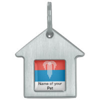 Tag d'animal de compagnie avec le drapeau de Kansa