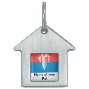Médaillons Pour Animaux Domestiques Tag d'animal de compagnie avec le drapeau de Kansa