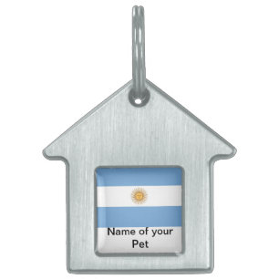 Médaillons Pour Animaux Domestiques Tag d'animal de compagnie avec le drapeau de l'Arg