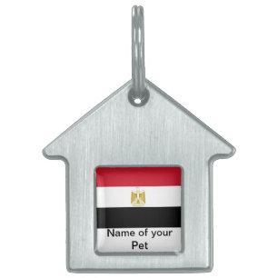 Médaillons Pour Animaux Domestiques Tag d'animal de compagnie avec le drapeau de l'Egy