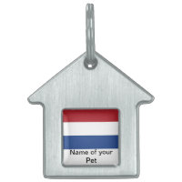 Tag d'animal de compagnie avec le drapeau de Pays-