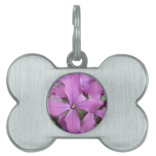 Médaillons Pour Animaux Domestiques Tag de animal de compagnie Fleur sauvage violet