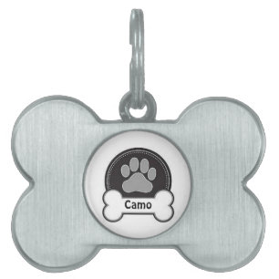 Médaillons Pour Animaux Domestiques Tag de animal de compagnie personnalisé/Paw et os