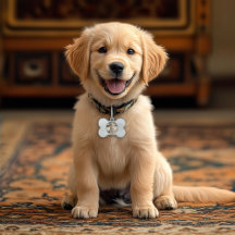 Tag d'os de chien encadré