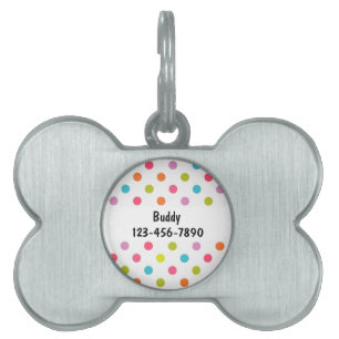 Médaillons Pour Animaux Domestiques Tags d'ID de chien de compagnie Coloré