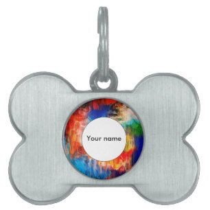 Médaillons Pour Animaux Domestiques Texture colorée