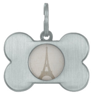 Médaillons Pour Animaux Domestiques Tour Eiffel Paris linge de lit vintage rustique
