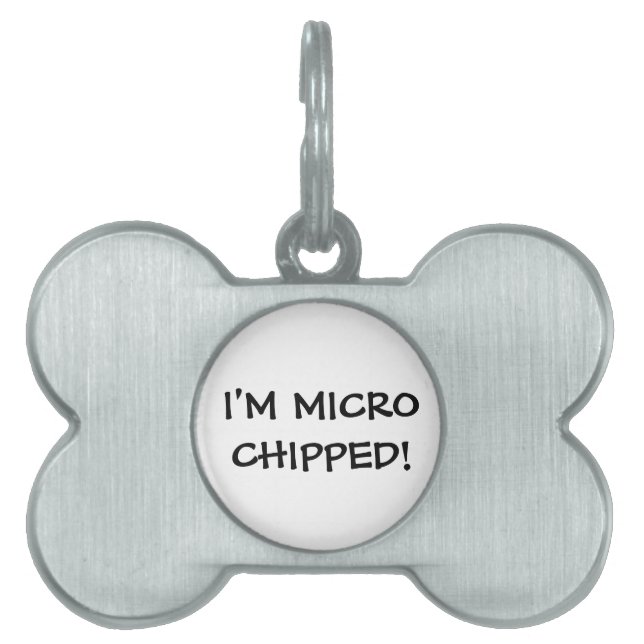 Médaillons Pour Animaux Domestiques TOWT - Je suis Microchipped ! 4820 Template (Devant)