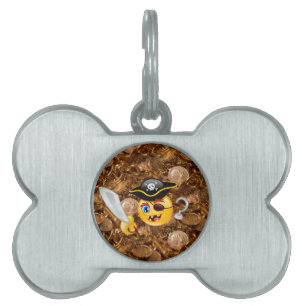 Médaillons Pour Animaux Domestiques trésor pirate emoji