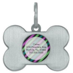 Médaillons Pour Animaux Domestiques Turquoise, Vert citron, Parties scintillant rose c