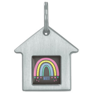MÉDAILLONS POUR ANIMAUX DOMESTIQUES VINTAGE BROWN BOHO RAINBOW