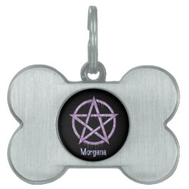 Médaillons Pour Animaux Domestiques Wiccan Pet PURPLE Personnalisé